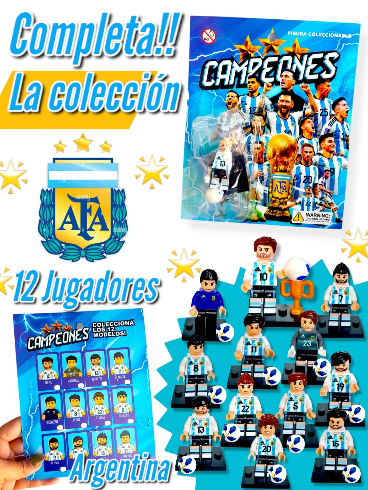 Figura Coleccionable Argentina Campeon del Mundo (Simil LEGO)